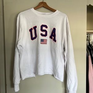 Cropped USA Sweatshirt
